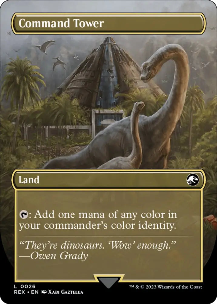 Command Tower // Commander Tower (Borderless) [Jurassic World Collection] - MTG Single