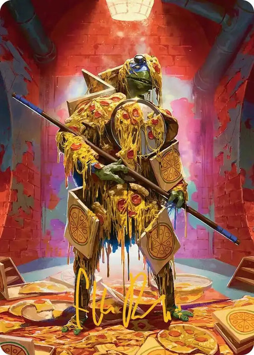 Commander's Plate Art Card (Gold-Stamped Signature) (50) [Teenage Mutant Ninja Turtles Art Series]