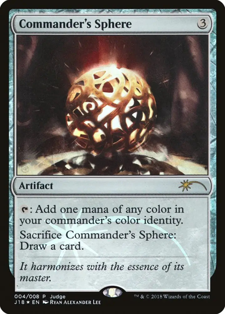 Commander’s Sphere [Judge Gift Cards 2018] - MTG Single