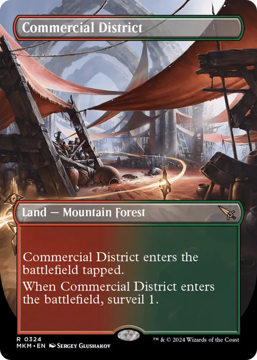 Commercial District (Borderless) [Murders at Karlov Manor] - MTG Single