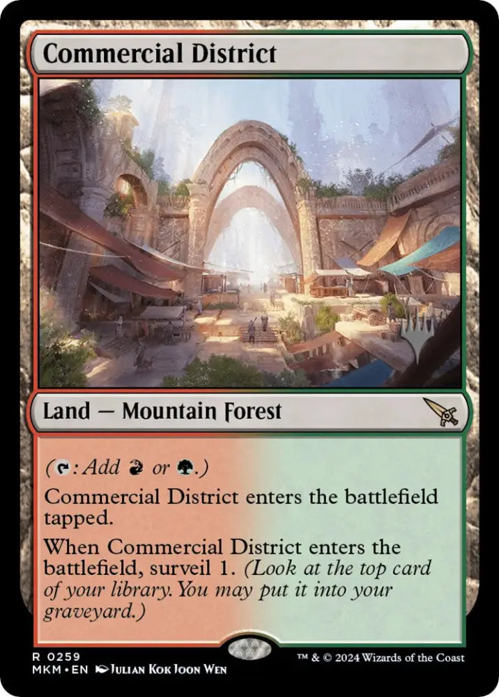 Commercial District (Promo Pack) [Murders at Karlov Manor Promos] - MTG Single