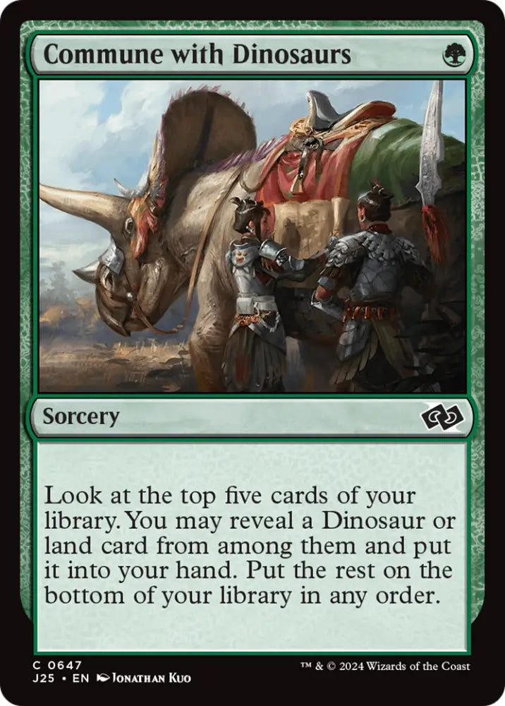 Commune with Dinosaurs [Foundations Jumpstart] - MTG Single