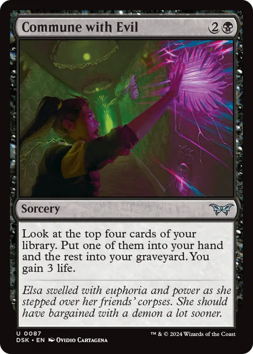 Commune with Evil [Duskmourn: House of Horror] - MTG Single