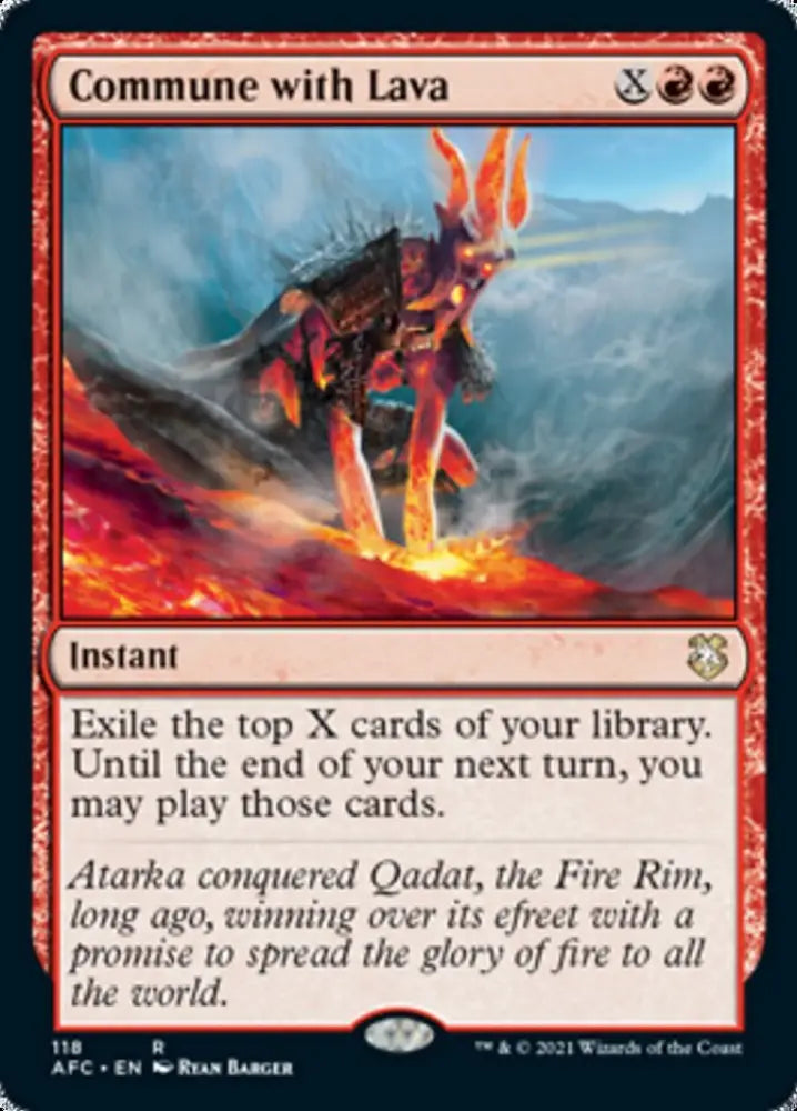Commune with Lava [Dungeons & Dragons: Adventures in the Forgotten Realms Commander] - MTG Single