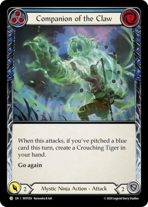 Companion of the Claw (Blue) [Part the Mistveil] Rainbow Foil - Flesh And Blood Single