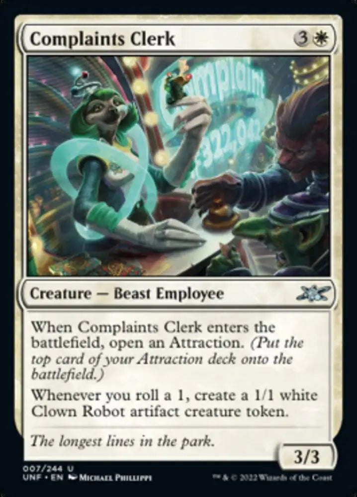 Complaints Clerk [Unfinity] - MTG Single