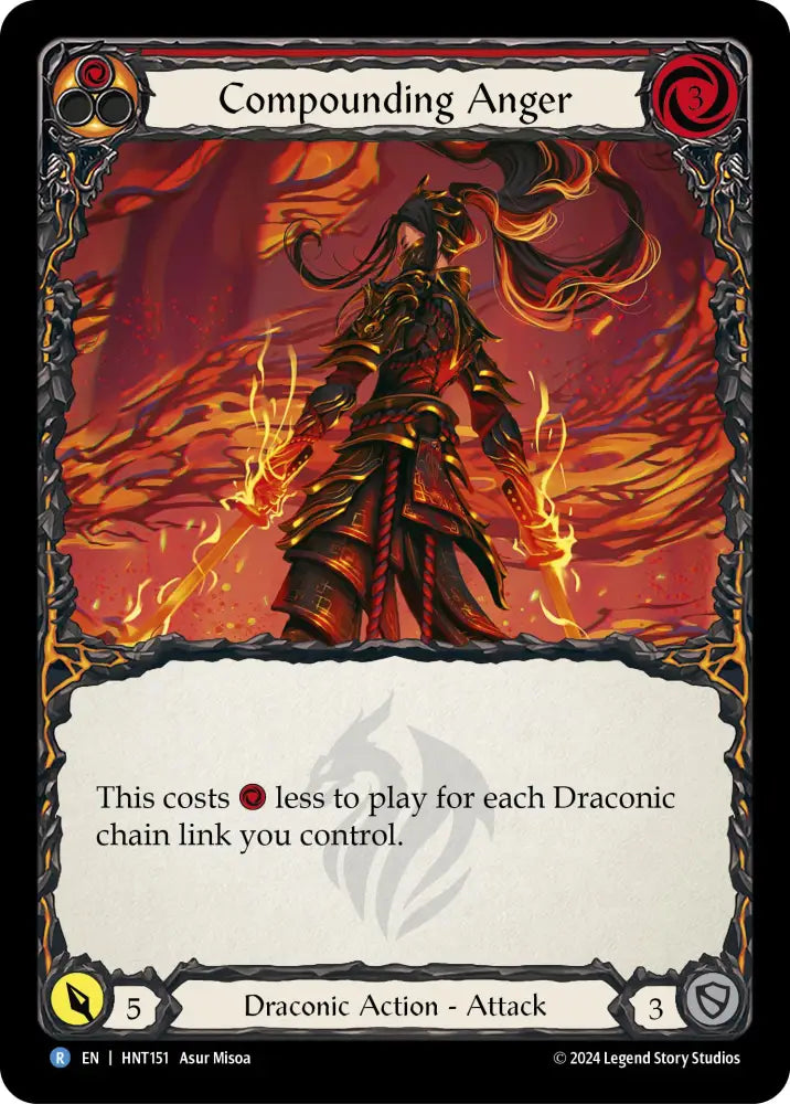 Compounding Anger (Red) [The Hunted] Rainbow Foil - Flesh And Blood Single