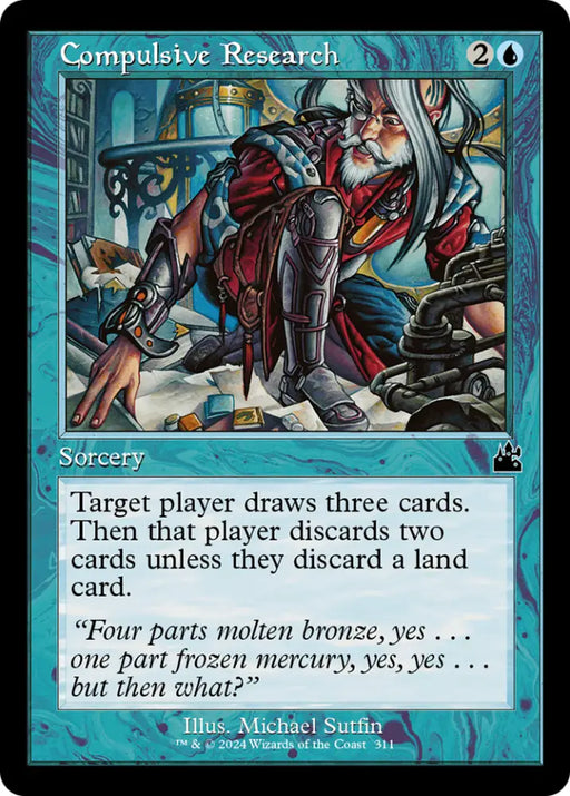 Compulsive Research (Retro Frame) [Ravnica Remastered] - MTG Single
