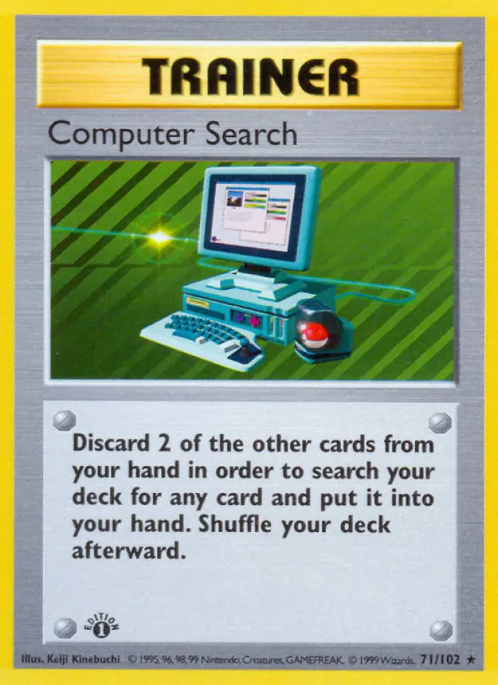 Computer Search (71/102) (Shadowless) [Base Set 1st Edition] - Pokemon Single