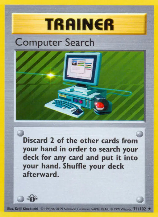 Computer Search (71/102) (Shadowless) [Base Set 1st Edition] - Pokemon Single