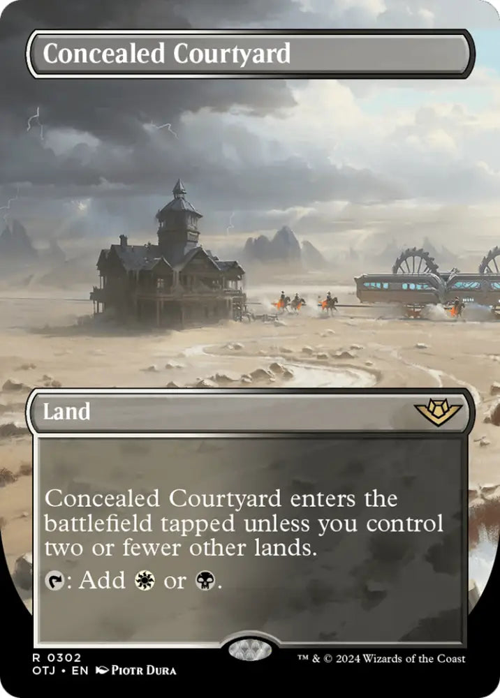 Concealed Courtyard (Borderless) [Outlaws of Thunder Junction] - MTG Single