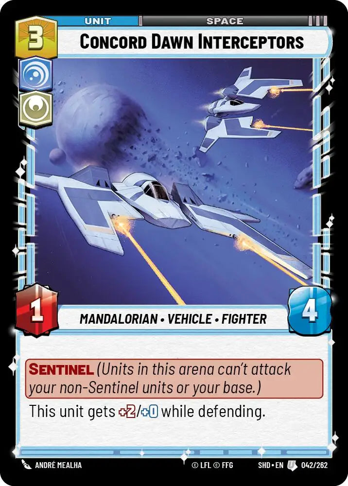 Concord Dawn Interceptors (042/262) [Shadows of the Galaxy] - Star Wars: Unlimited Single