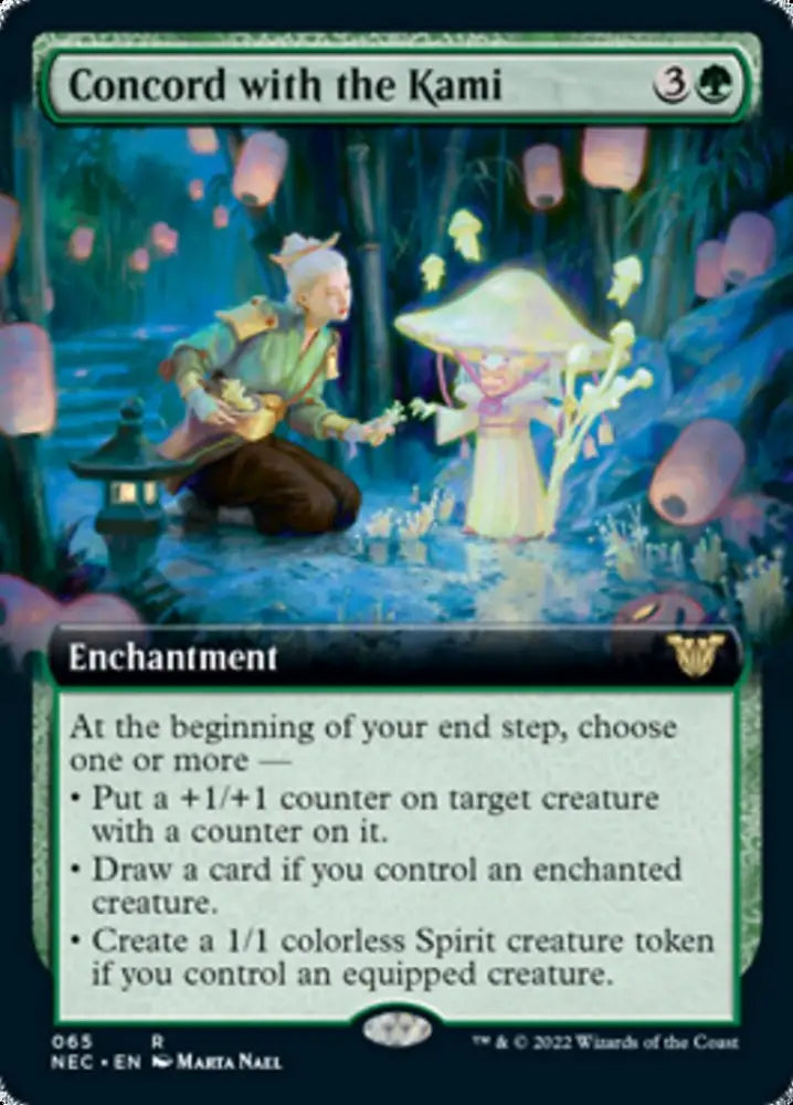 Concord with the Kami (Extended Art) [Kamigawa: Neon Dynasty Commander] - MTG Single