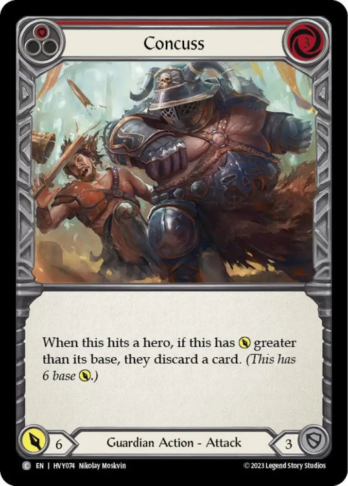 Concuss (Red) [Heavy Hitters] Rainbow Foil - Flesh And Blood Single