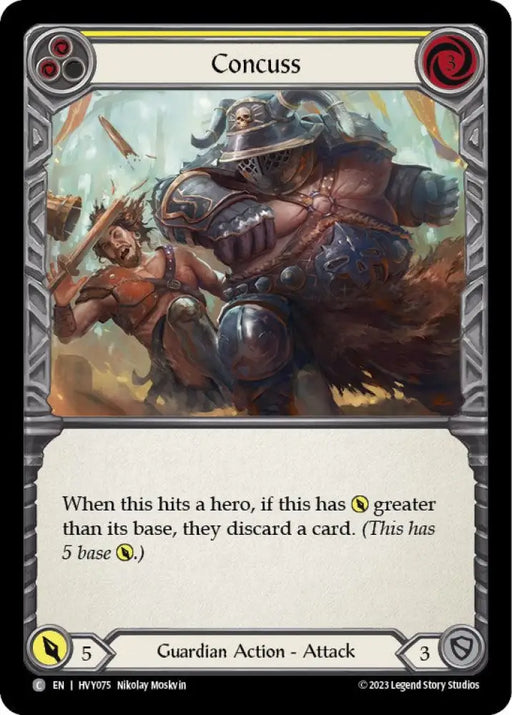 Concuss (Yellow) [Heavy Hitters] Rainbow Foil - Flesh And Blood Single
