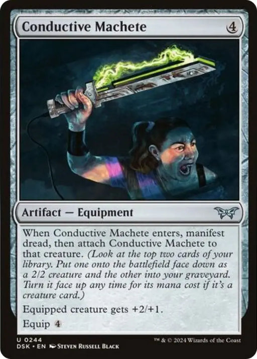 Conductive Machete [Duskmourn: House of Horror] - MTG Single