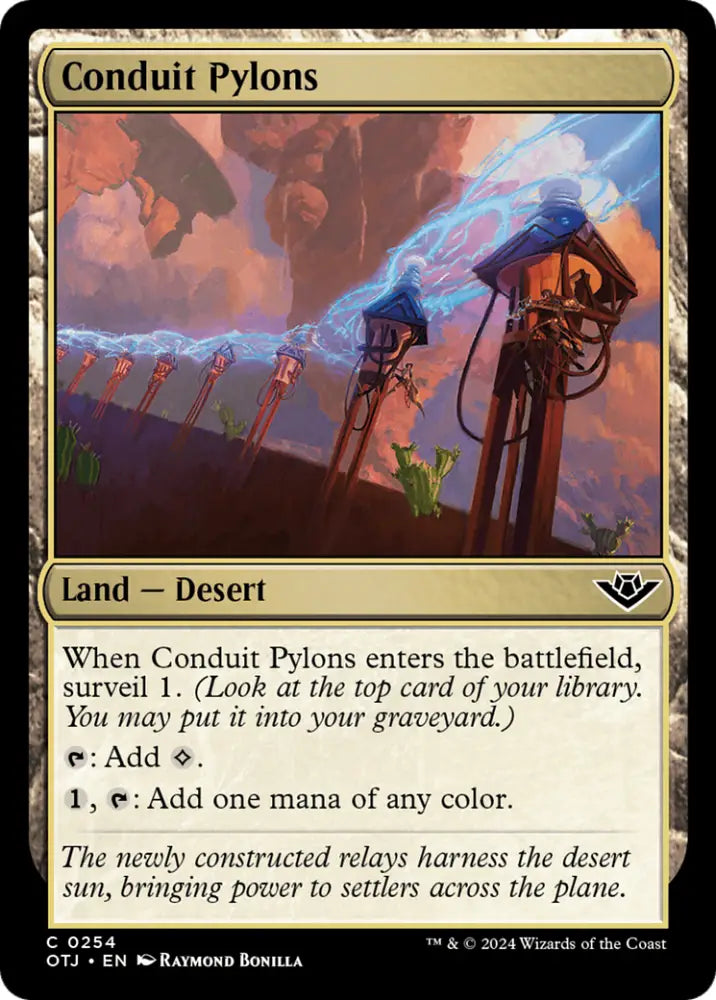 Conduit Pylons [Outlaws of Thunder Junction] - MTG Single
