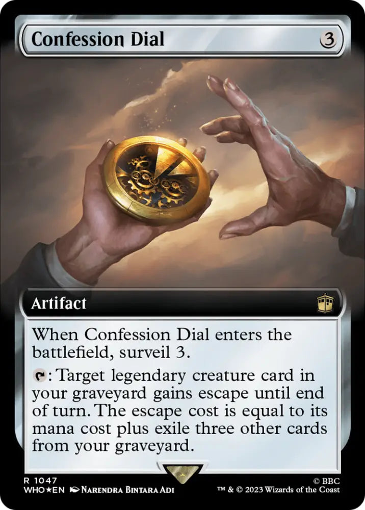 Confession Dial (Extended Art) (Surge Foil) [Doctor Who] - MTG Single