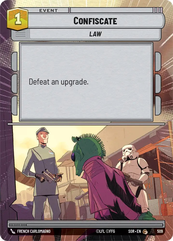 Confiscate (Hyperspace) (509) [Spark of Rebellion] - Star Wars: Unlimited Single