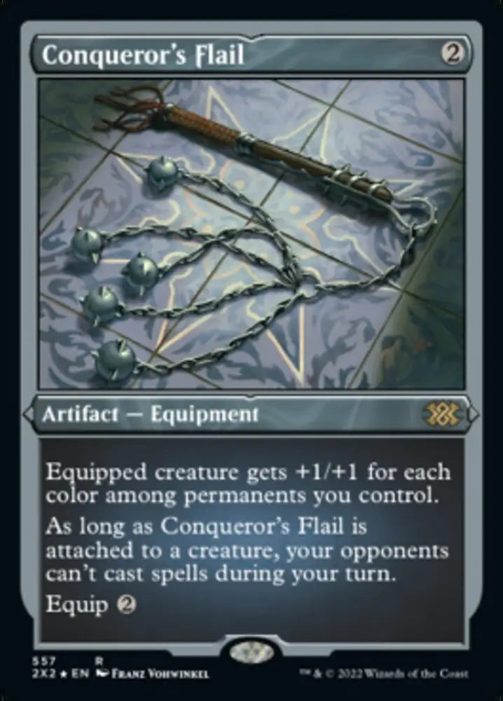 Conqueror’s Flail (Foil Etched) [Double Masters 2022] - MTG Single