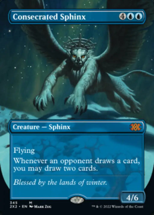 Consecrated Sphinx (Borderless Alternate Art) [Double Masters 2022] - MTG Single