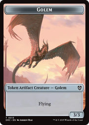 Construct // Golem (0013) Double-Sided Token [Aetherdrift Tokens] - MTG Single