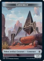 Construct // Kor Warrior Double-Sided Token [Zendikar Rising Tokens] - MTG Single