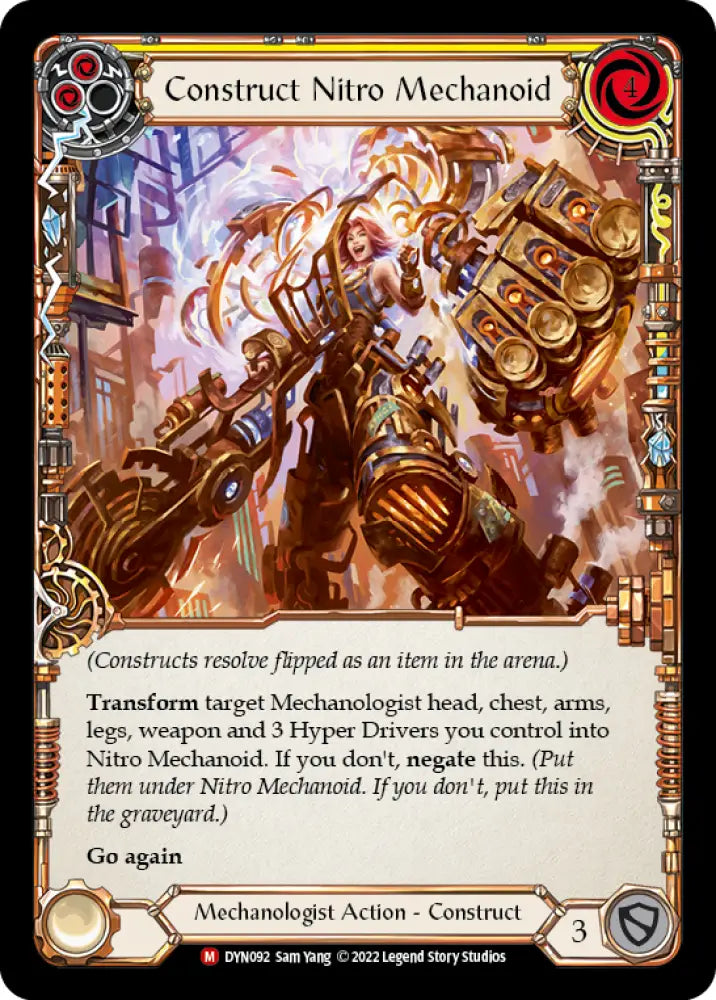Construct Nitro Mechanoid // Nitro Mechanoid [Dynasty] Rainbow Foil - Flesh And Blood Single