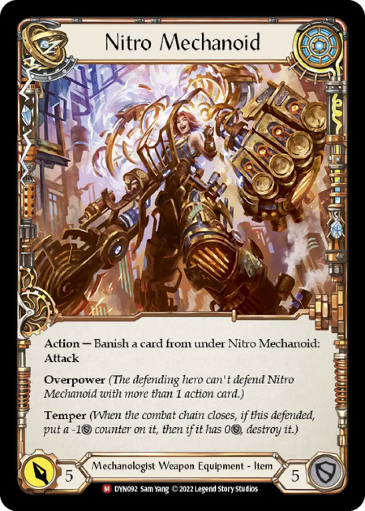 Construct Nitro Mechanoid // Nitro Mechanoid [Dynasty] Rainbow Foil - Flesh And Blood Single