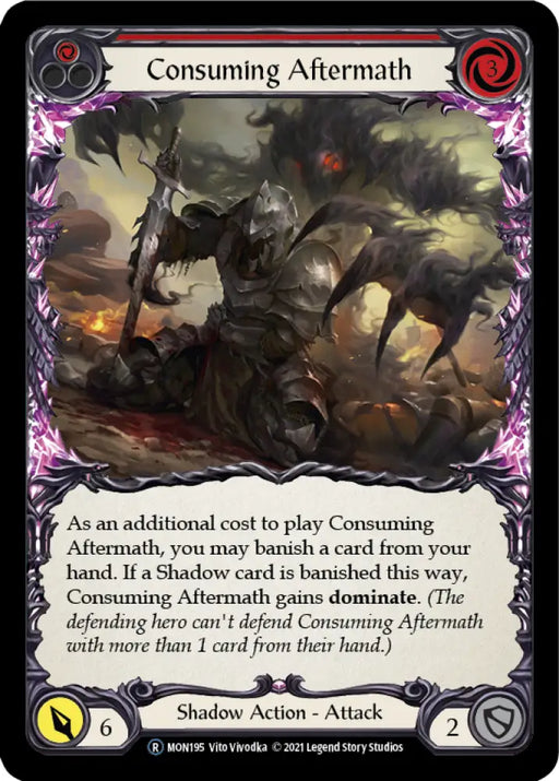 Consuming Aftermath (Red) [Monarch Unlimited] Unlimited Rainbow Foil - Flesh And Blood Single