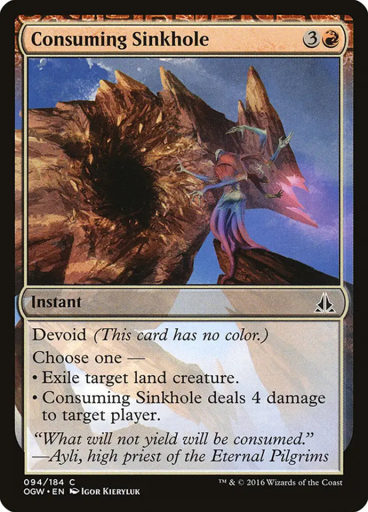 Consuming Sinkhole [Oath of the Gatewatch] - MTG Single