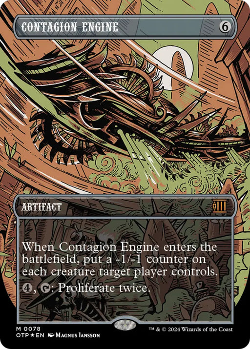 Contagion Engine (Textured Foil) [Outlaws of Thunder Junction: Breaking News] - MTG Single
