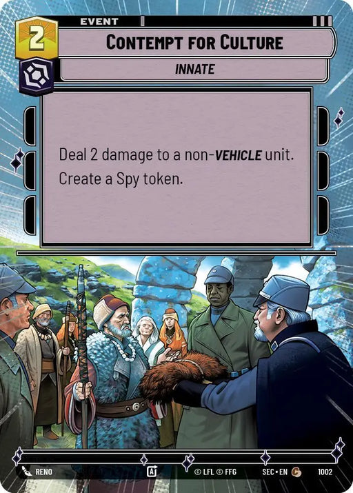Contempt for Culture (Hyperspace Foil) (1002) [Secrets of Power]