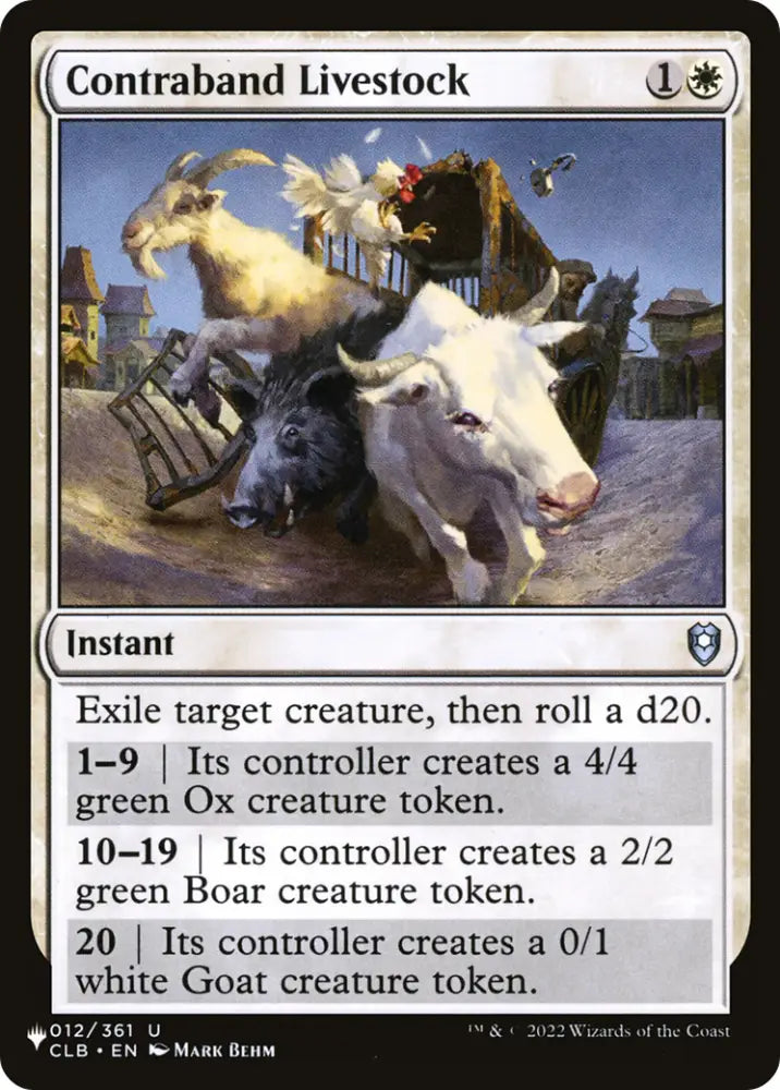 Contraband Livestock [The List] - MTG Single