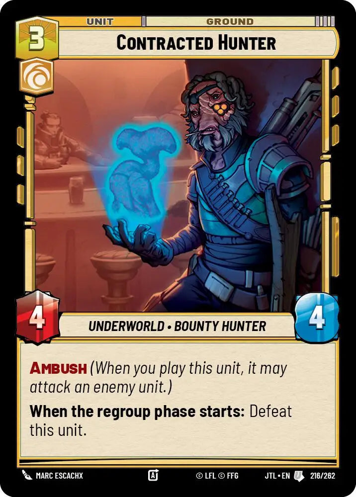 Contracted Hunter (216/257) [Jump to Lightspeed] - Star Wars: Unlimited Single