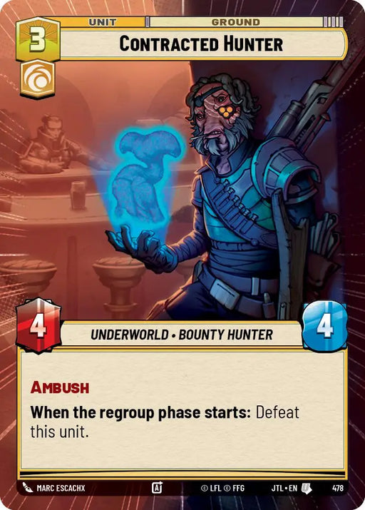 Contracted Hunter (Hyperspace) (478) [Jump to Lightspeed] - Star Wars: Unlimited Single