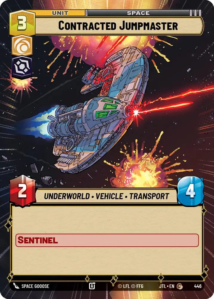 Contracted Jumpmaster (Hyperspace) (446) [Jump to Lightspeed] - Star Wars: Unlimited Single