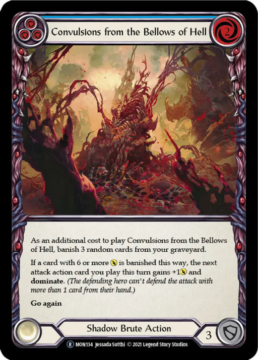 Convulsions from the Bellows of Hell (Blue) [Monarch Unlimited] Unlimited Normal - Flesh And Blood Single