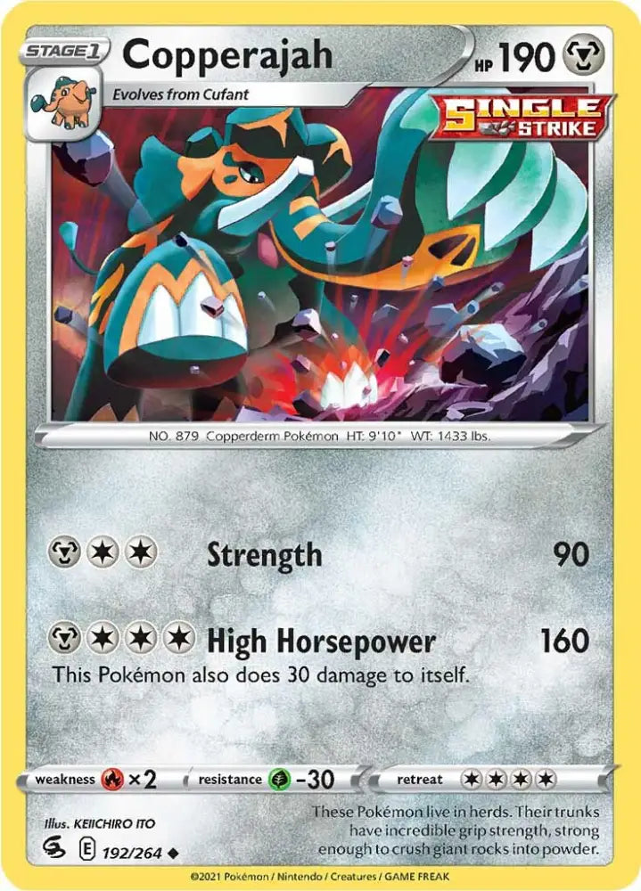 Copperajah (192/264) [Sword & Shield: Fusion Strike] - Pokemon Single