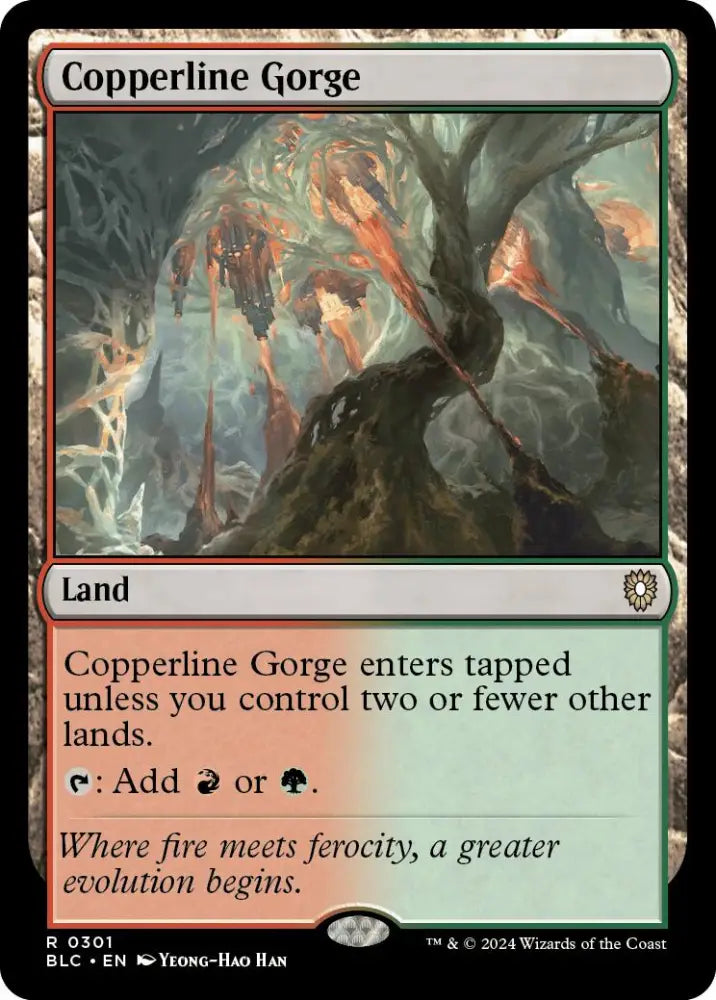 Copperline Gorge [Bloomburrow Commander] - MTG Single