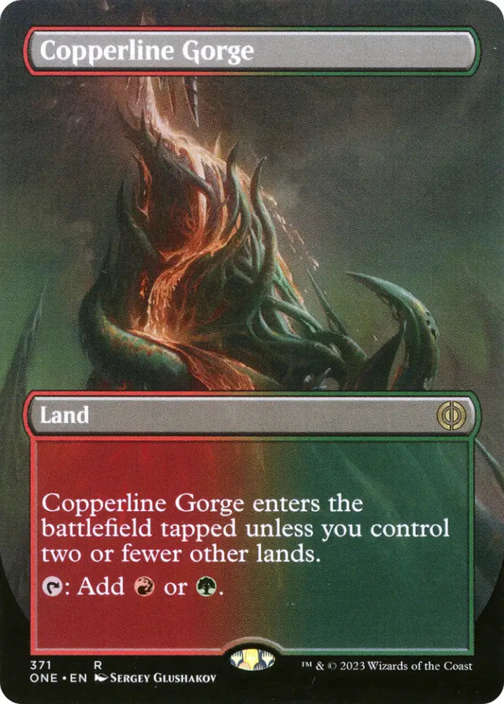 Copperline Gorge (Borderless Alternate Art) [Phyrexia: All Will Be One] - MTG Single