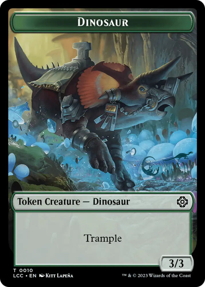Copy // Dinosaur Double-Sided Token [The Lost Caverns of Ixalan Commander Tokens] - MTG Single