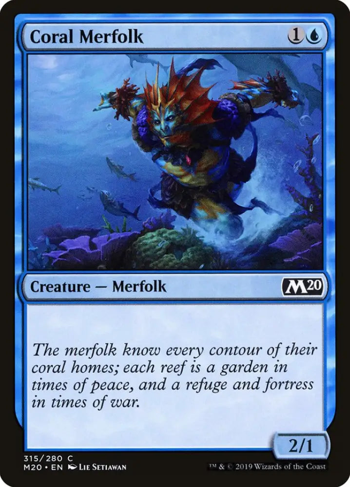Coral Merfolk [Core Set 2020] - MTG Single