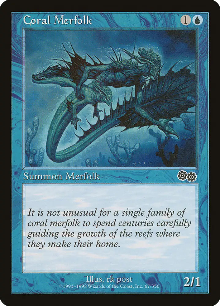 Coral Merfolk [Urza’s Saga] - MTG Single