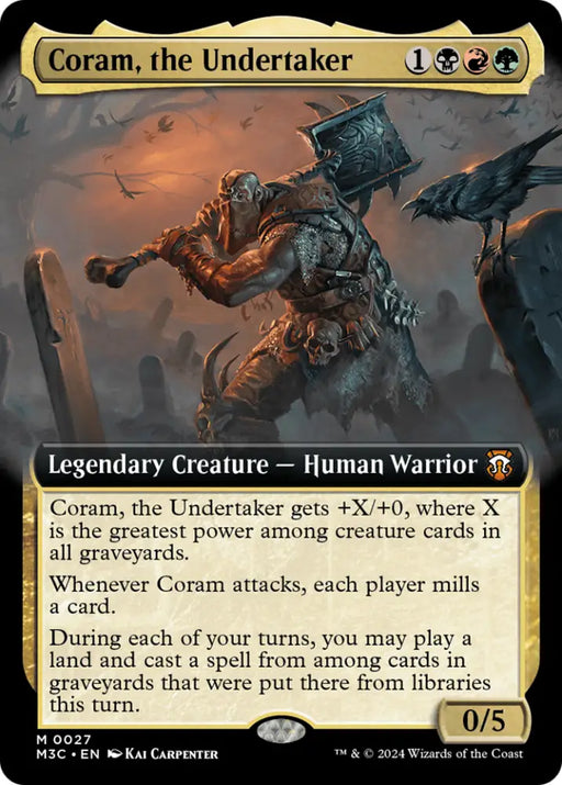 Coram the Undertaker (Extended Art) [Modern Horizons 3 Commander] - MTG Single