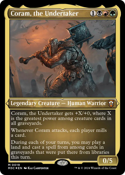 Coram the Undertaker (Foil Etched) [Modern Horizons 3 Commander] - MTG Single