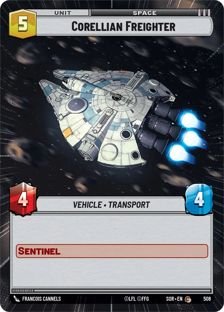 Corellian Freighter (Hyperspace) (508) [Spark of Rebellion] - Star Wars: Unlimited Single