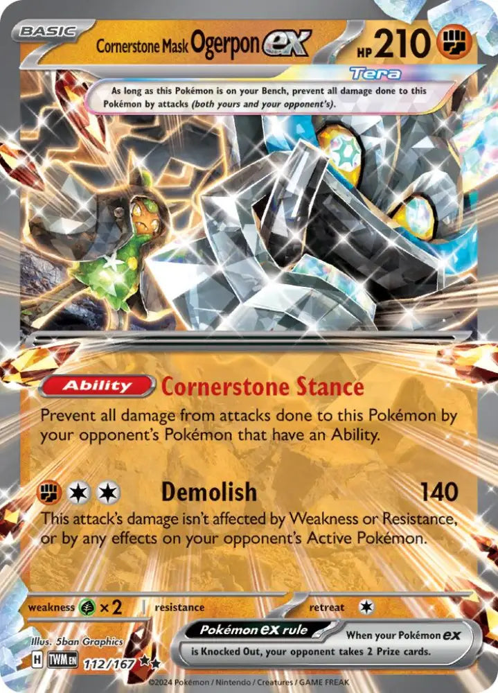 Cornerstone Mask Ogerpon ex (112/167) [Scarlet & Violet: Twilight Masquerade] - Pokemon Single