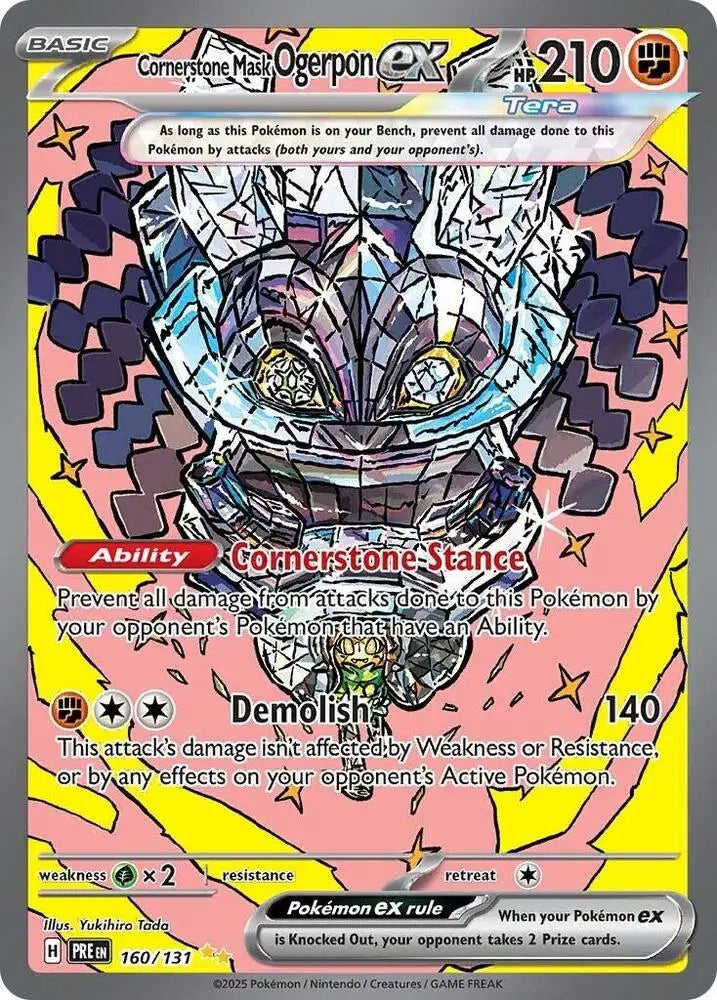 Cornerstone Mask Ogerpon ex (160/131) [Scarlet & Violet: Prismatic Evolutions] - Pokemon Single