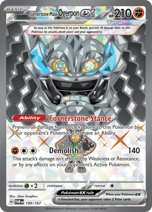 Cornerstone Mask Ogerpon ex (199/167) [Scarlet & Violet: Twilight Masquerade] - Pokemon Single